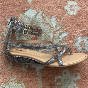 Snake skin strappy sandals